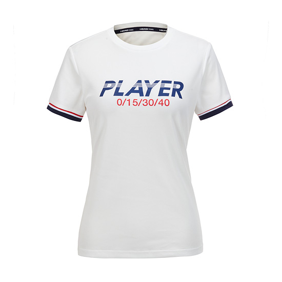 헤드(HEAD) 여성 PLAYER 라운드 티셔츠_JOTDM18212WHX