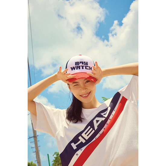 헤드(HEAD) 남여공용 네오클래식 사선 그래픽 티셔츠_JHTDM18285WHX