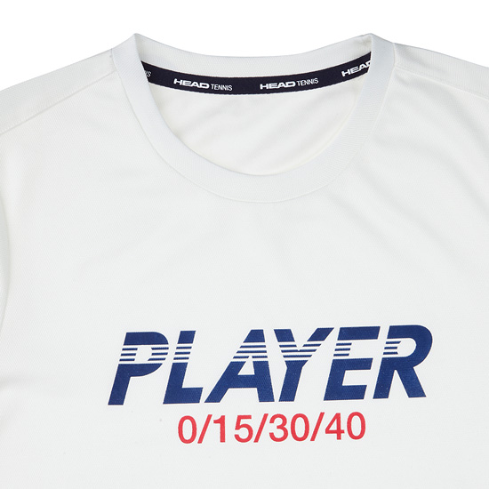 헤드(HEAD) 여성 PLAYER 라운드 티셔츠_JOTDM18212WHX