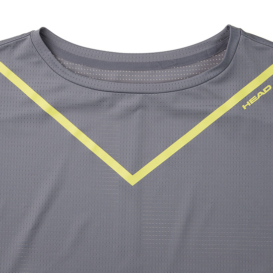 헤드(HEAD) 여성 와이드 넥 루즈핏 티셔츠_JOTDM18601GYL