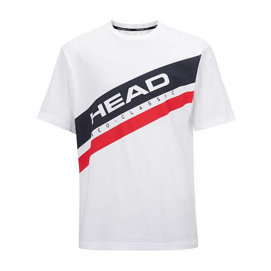헤드(HEAD) 남여공용 네오클래식 사선 그래픽 티셔츠_JHTDM18285WHX