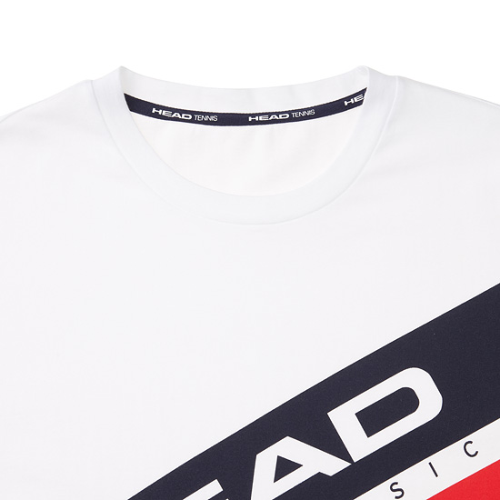 헤드(HEAD) 남여공용 네오클래식 사선 그래픽 티셔츠_JHTDM18285WHX