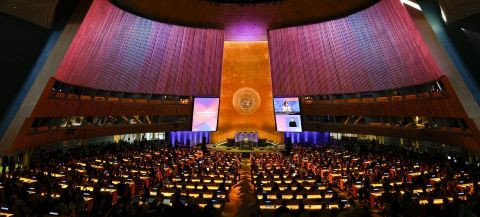[UN Women/Jennifer] Graylock A wideview of the UN General Assembly Hall.