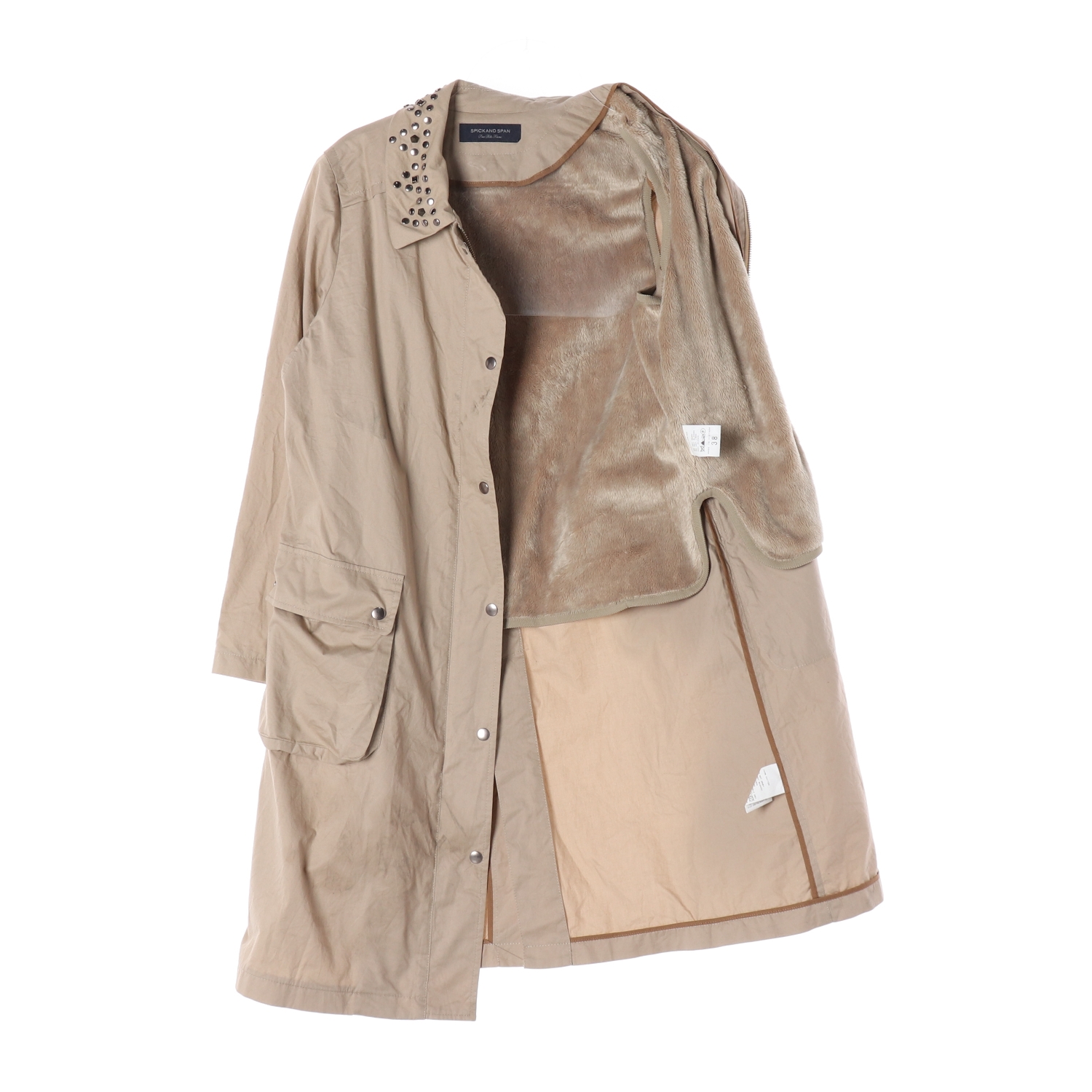 SPICK AND SPAN 스픽앤스판 넥라인 디테일 발마칸 코트 WOMAN-S