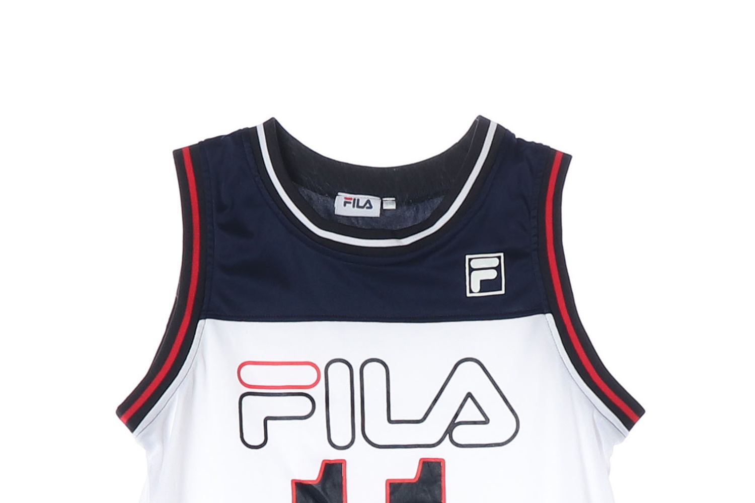 FILA 필라 화이트 로고 라인 캐미솔 KIDS-160