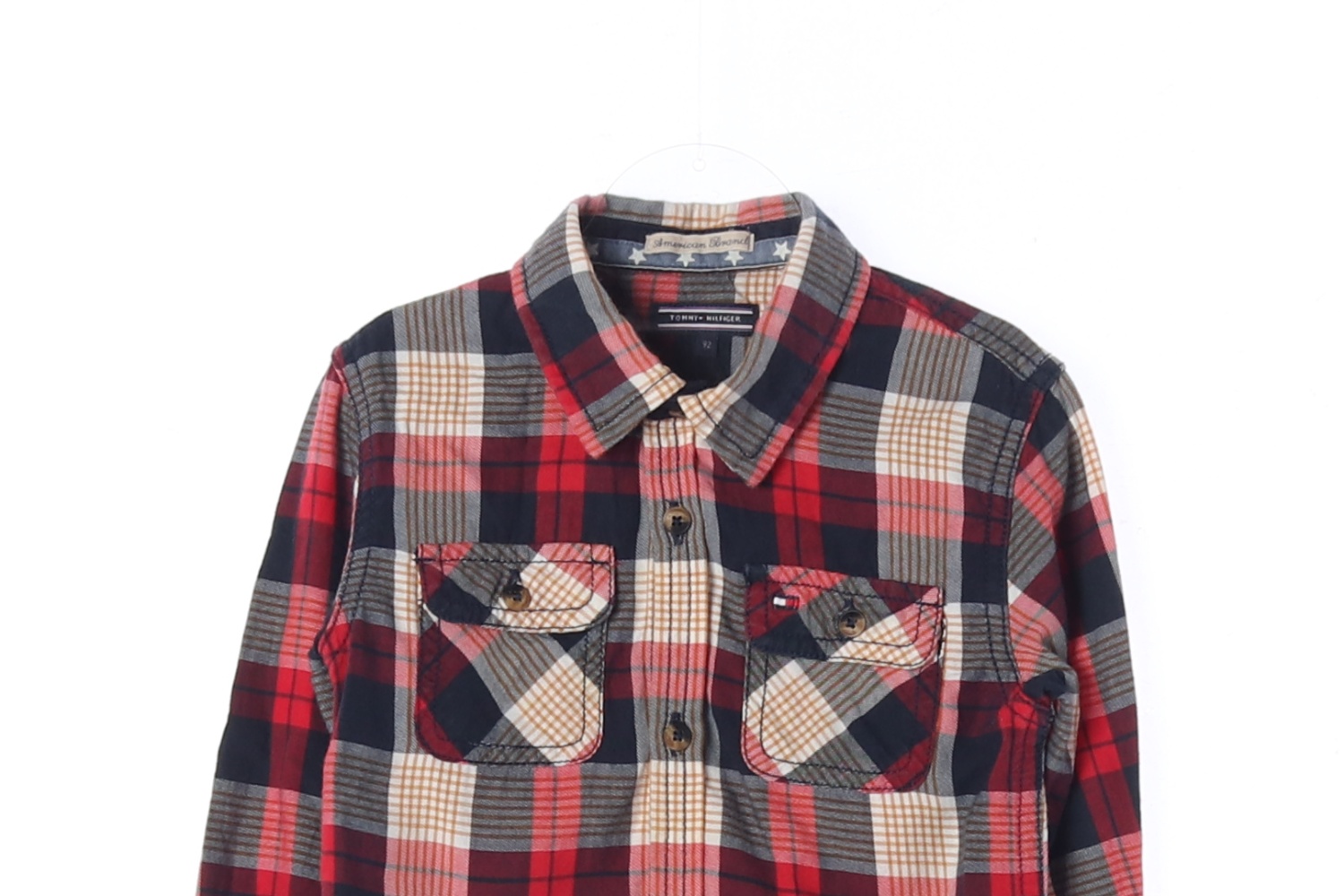TOMMY HILFIGER 타미힐피거 체크 포켓 셔츠 KIDS-90