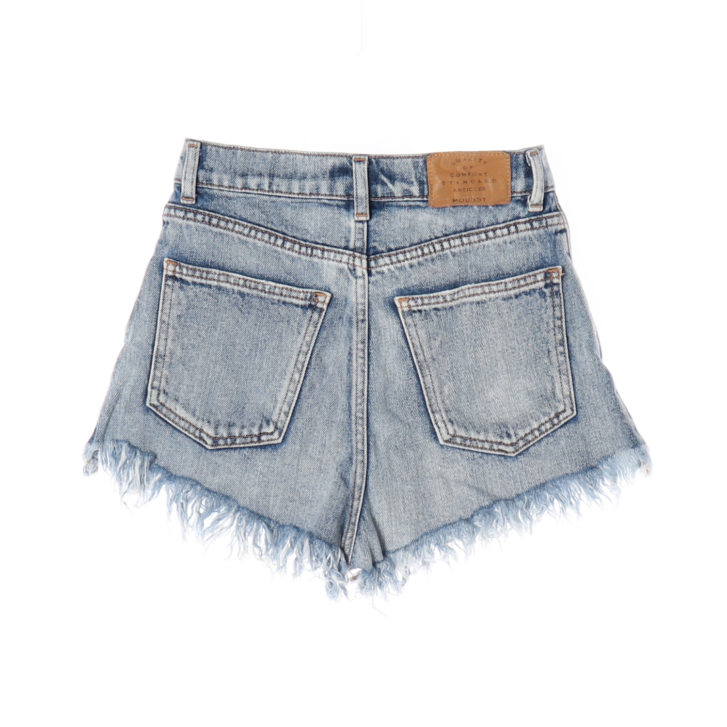 MOUSSY 무시 데미지 워싱 숏 데님 1/2 팬츠 WOMAN-S