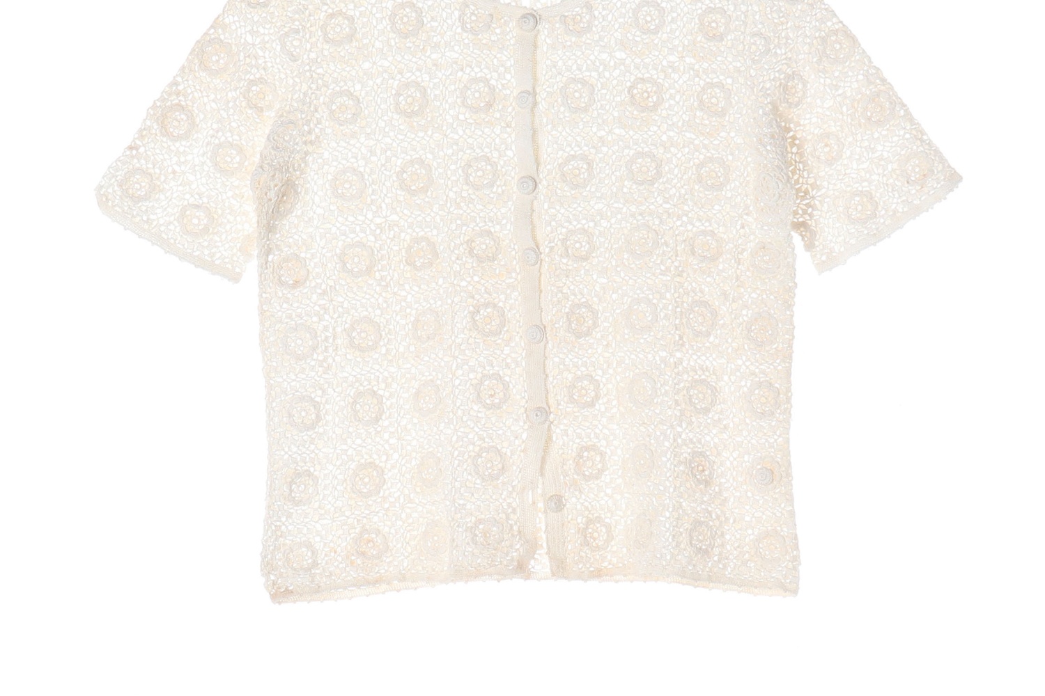 JPN 크로셰 레이스 아이보리 블라우스 WOMAN-S
