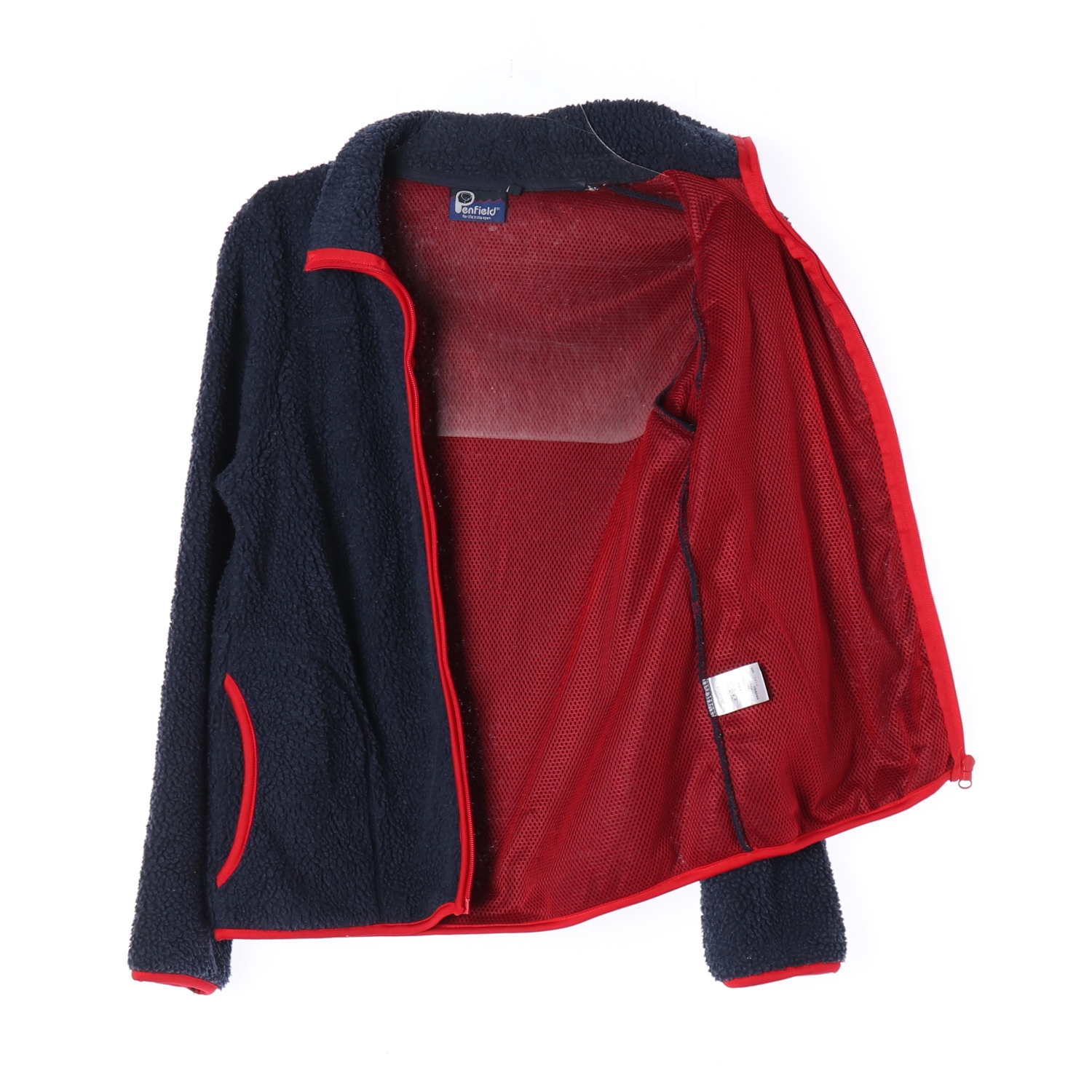 PENFIELD 펜필드 네이비 레드 포인트 집업 플리스 재킷 WOMAN-M