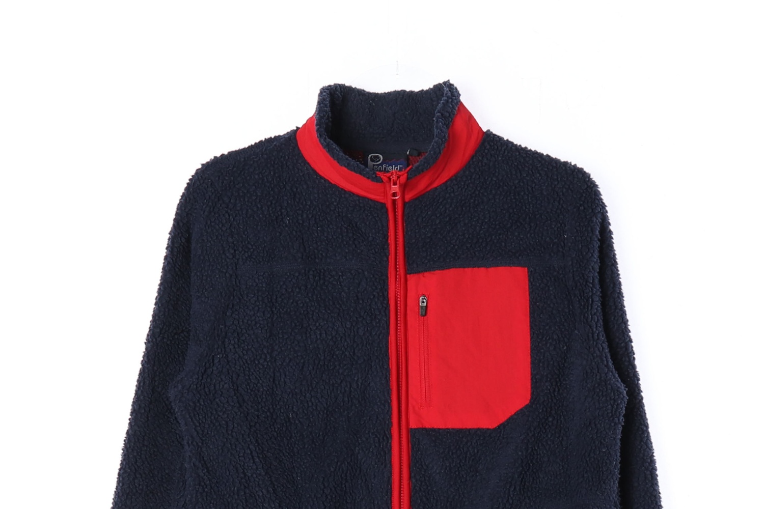 PENFIELD 펜필드 네이비 레드 포인트 집업 플리스 재킷 WOMAN-M