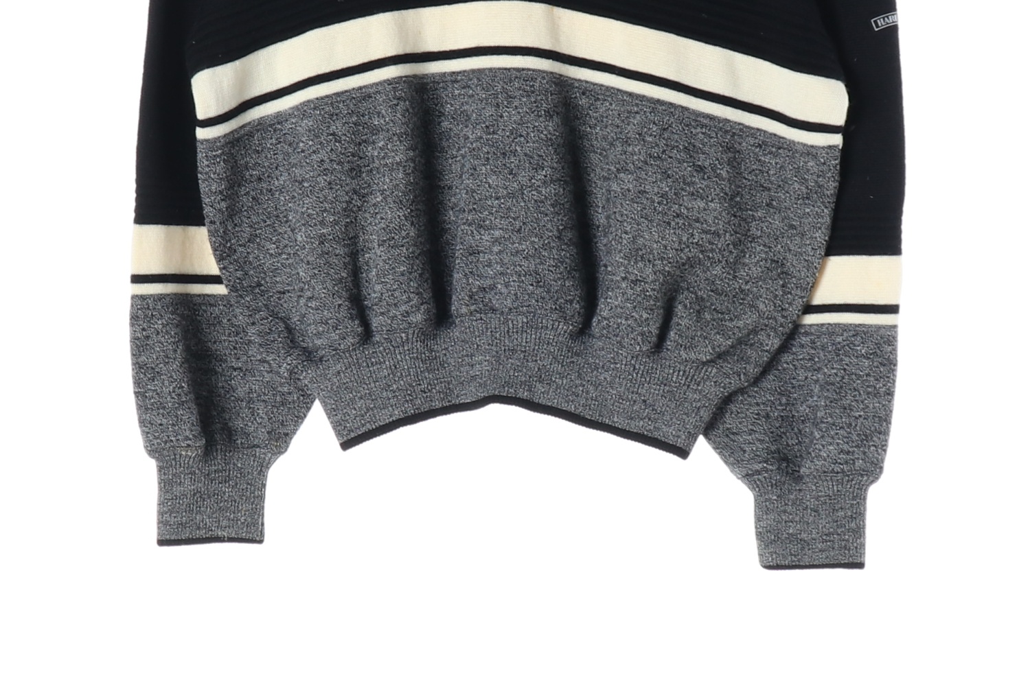 HARDY AMIES 하디에이미스 강아지 자수 블랙 스웨트셔츠 MAN-XL