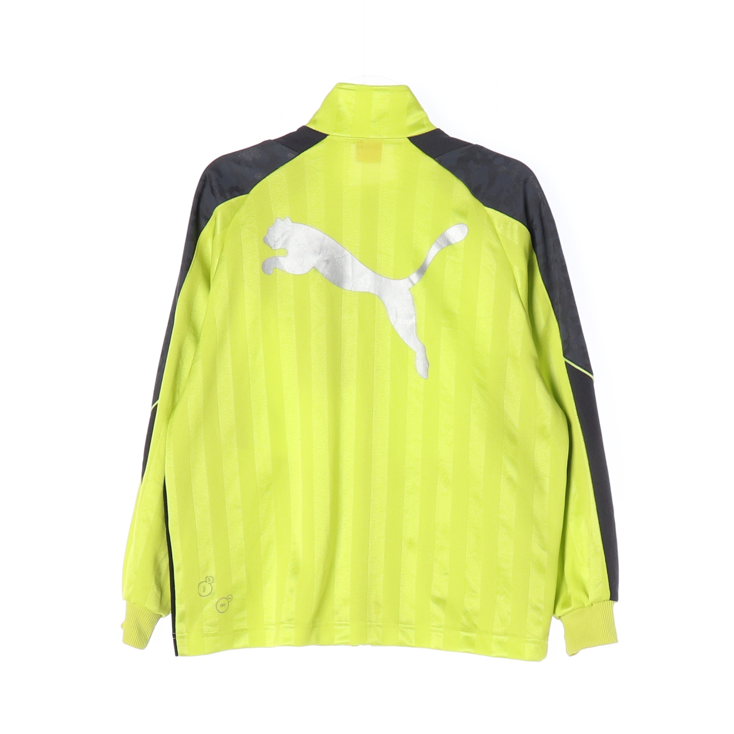 PUMA 퓨마 형광 그린 블랙 배색 집업 재킷 MAN-XS