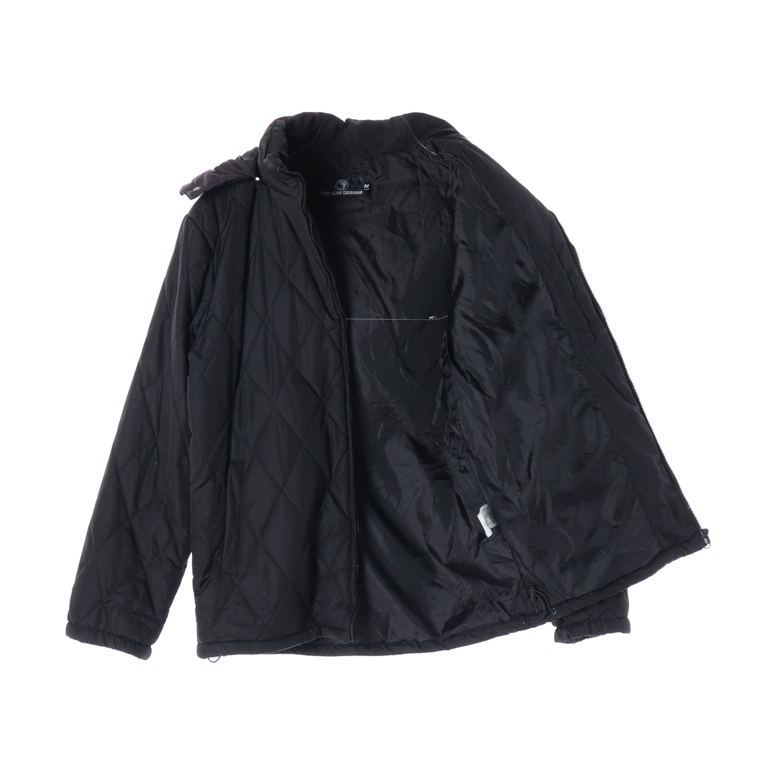 T&C SURF DESIGNS 티앤씨서프디자인 퀼팅 패딩 블랙 후드 MAN-S