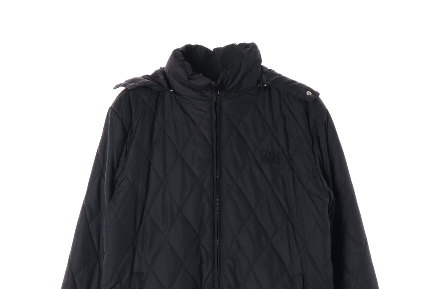 T&C SURF DESIGNS 티앤씨서프디자인 퀼팅 패딩 블랙 후드 MAN-S