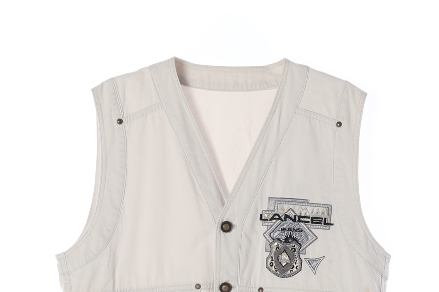 LANCEL 란셀 아플리케 포켓 베스트 MAN-M