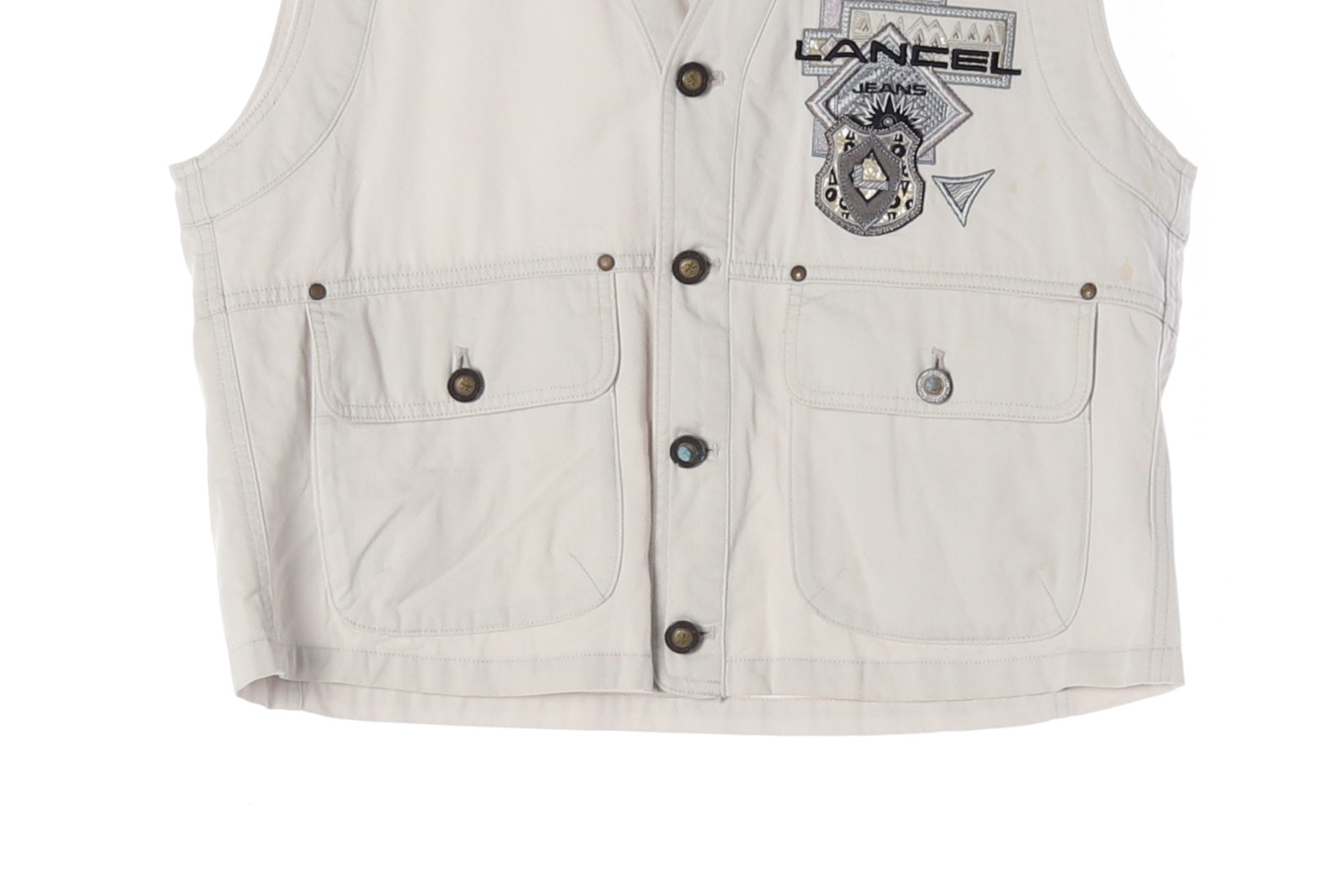 LANCEL 란셀 아플리케 포켓 베스트 MAN-M