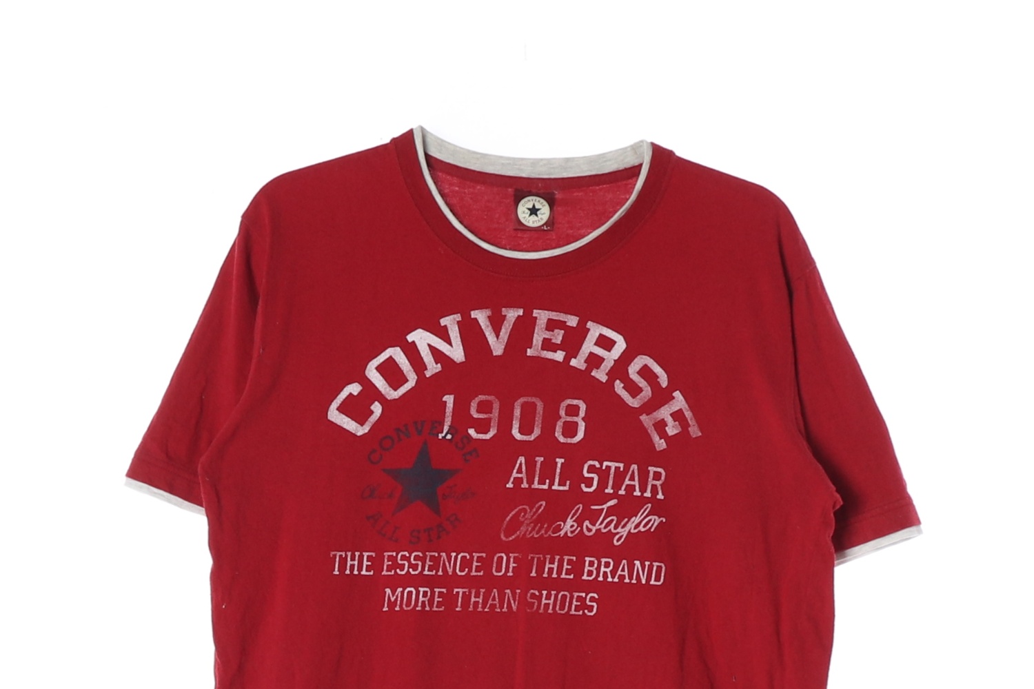 CONVERSE 컨버스 1908 로고 프린팅 레드 반팔 티셔츠 MAN-S