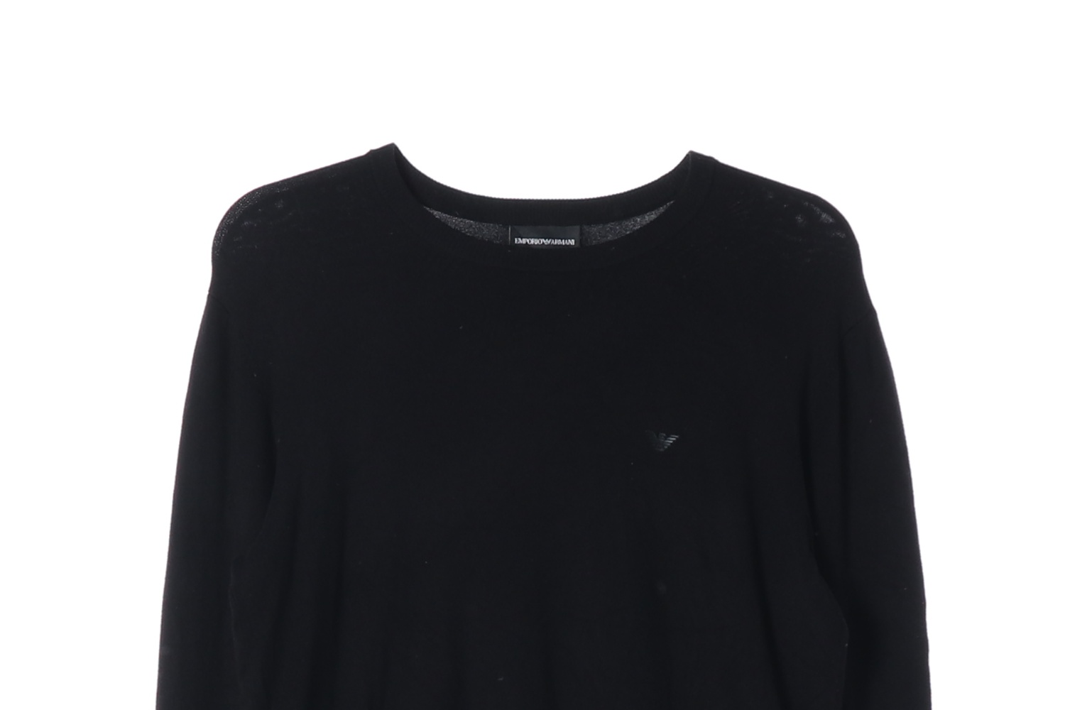 EMPORIO ARMANI 엠포리오 아르마니 블랙 니트 스웨터 MAN-M
