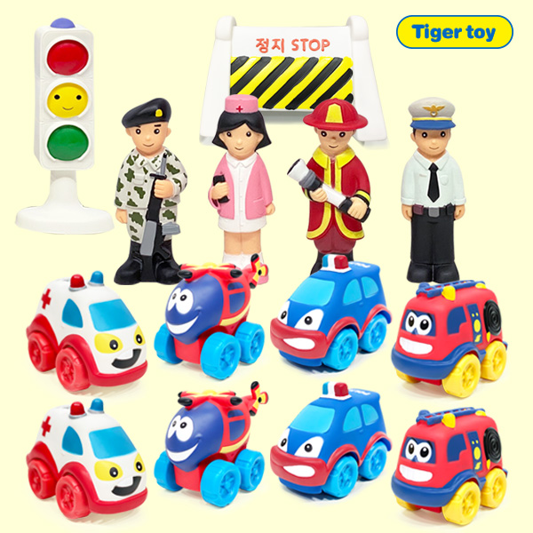 소프트 자동차 교통역할놀이세트 (14pcs - B타입)