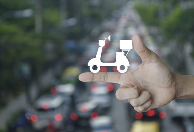 Business delivery service concept