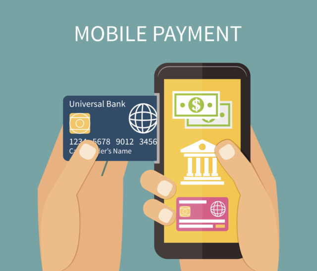 Mobile payment using smartphone, online banking.