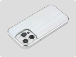 Glass Silver Bumper Cases Hologram
