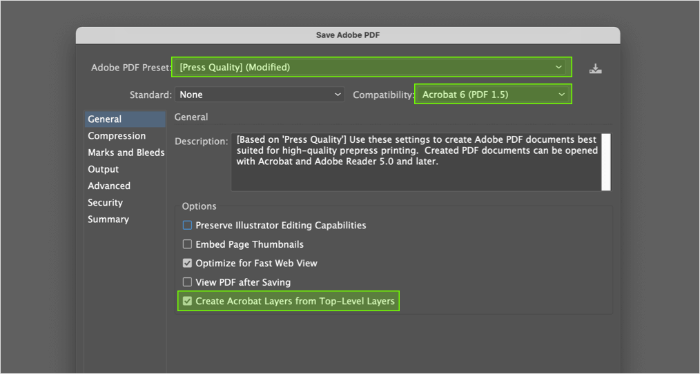 4. Save PDF