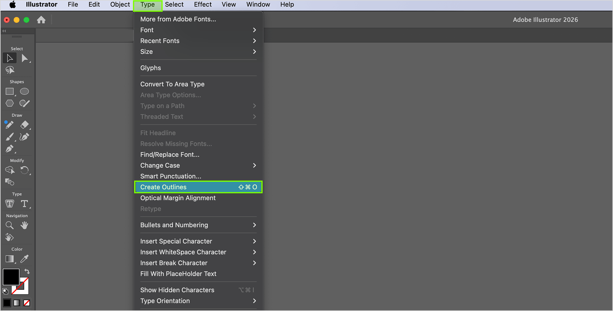1. Font Outline