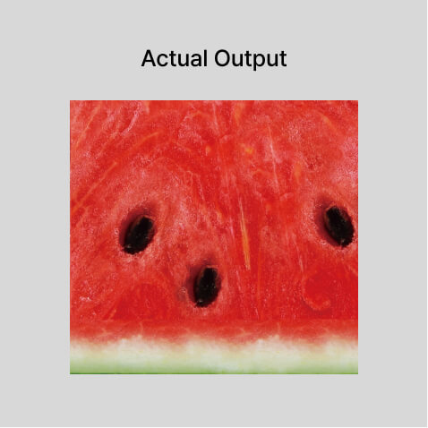 Actual Color Output 2
