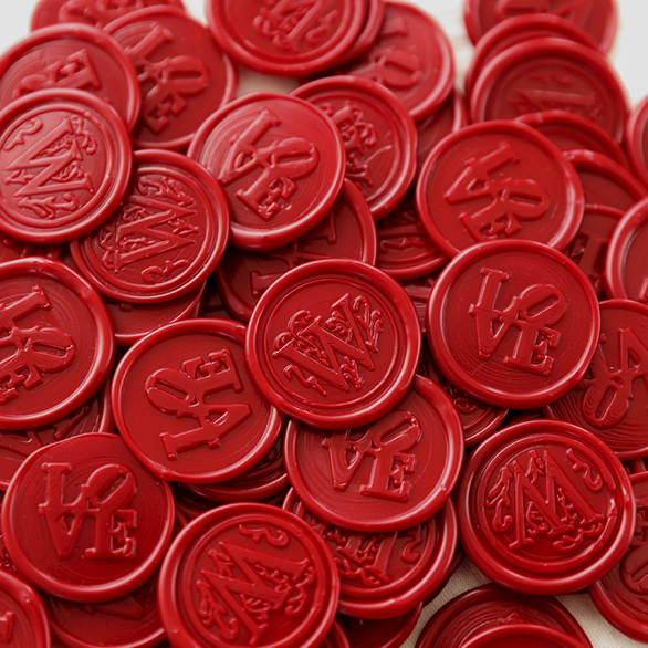 실링 왁스 스티커-와인