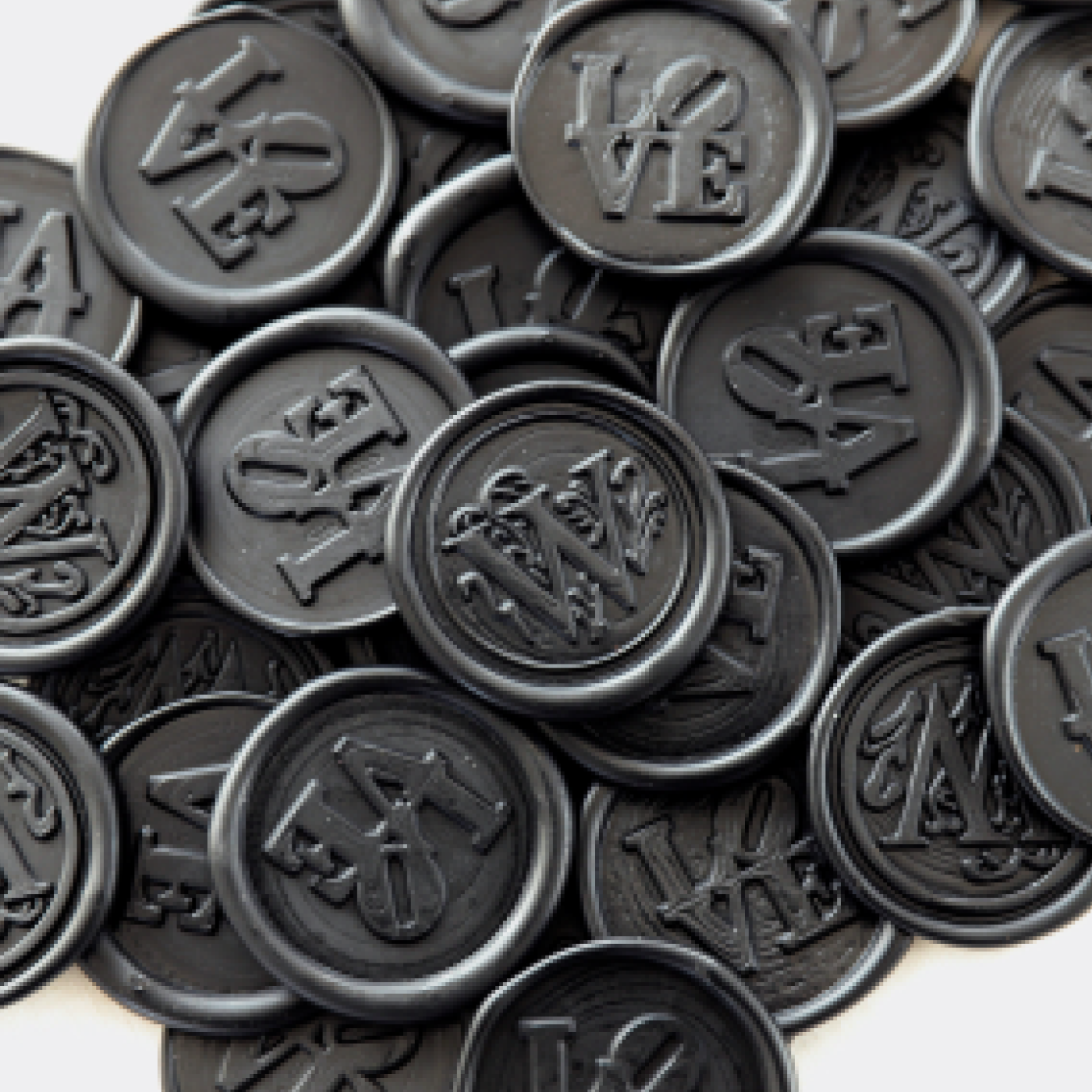 실링 왁스 스티커-블랙