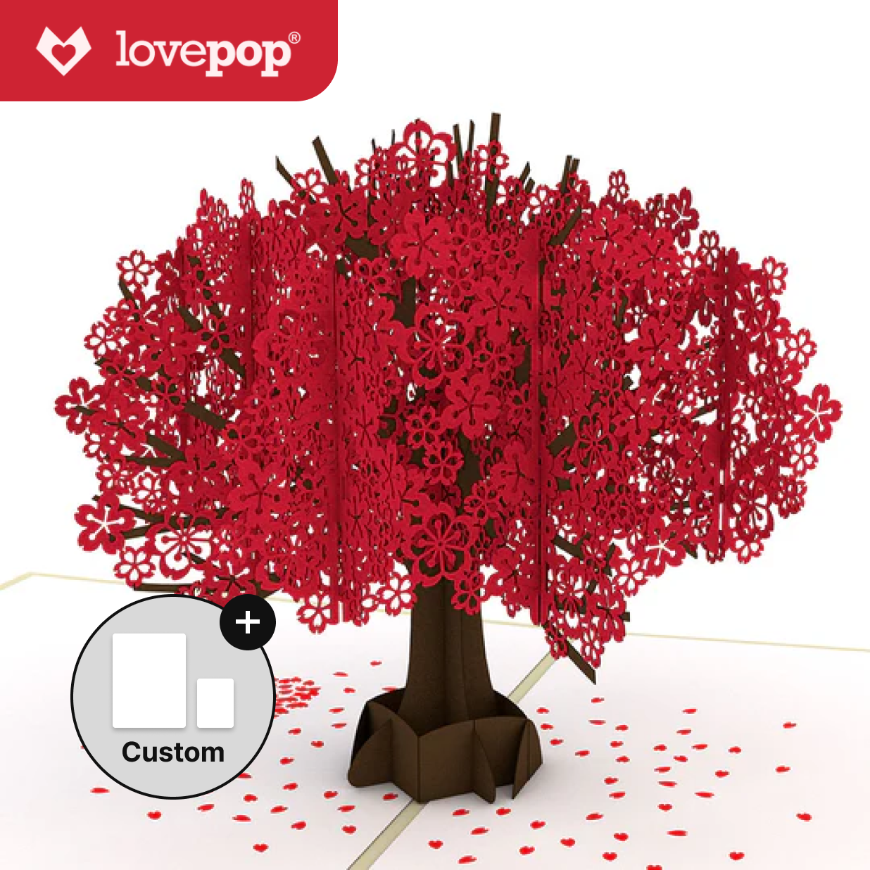Red Sakura Tree Pop-Up Card