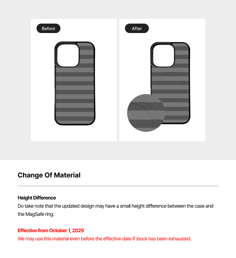 Change Of Material