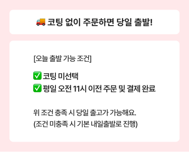당일출발 서비스 추가