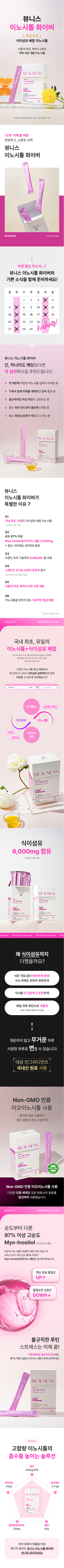 뷰니스 이노시톨 화이버 제품을 소개하는 정보성 소개형 콘텐츠입니다.