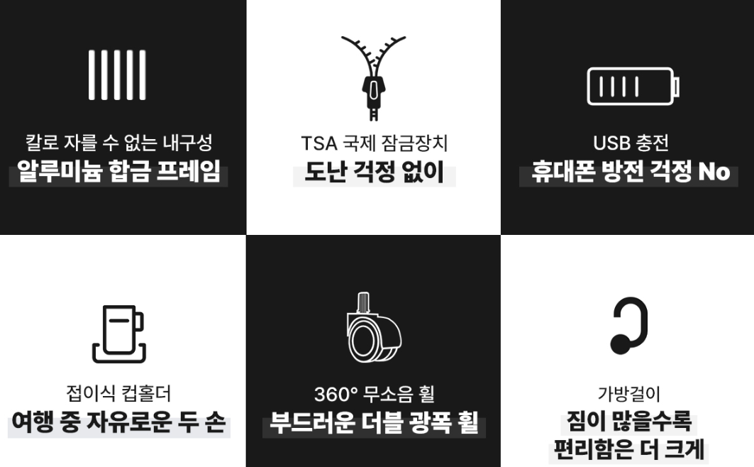 울퉁불퉁한 벽돌길도 끄떡 없는 캐리어