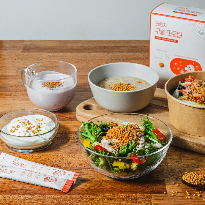 한 포 뜯어 뿌리기만 하면 고단백 식단! 크런치 구슬프로틴 단백질 토핑 사전체험단