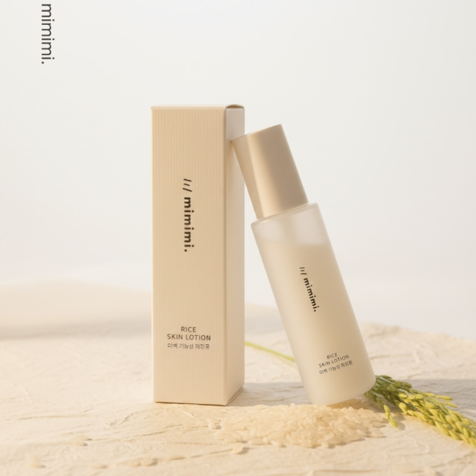 mimimi. 라이스 토너&로션 인스타그램 피드 포스팅 (간단한 피드)