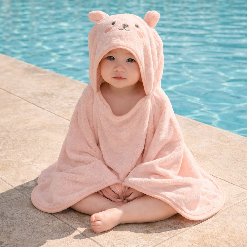 물놀이 후에도 포근하게, 우리 아이를 감싸는 베이비 비치가운