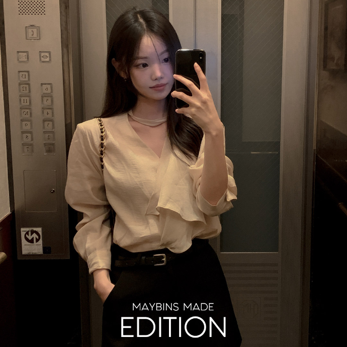 메이빈스_르뮤 타이 블라우스