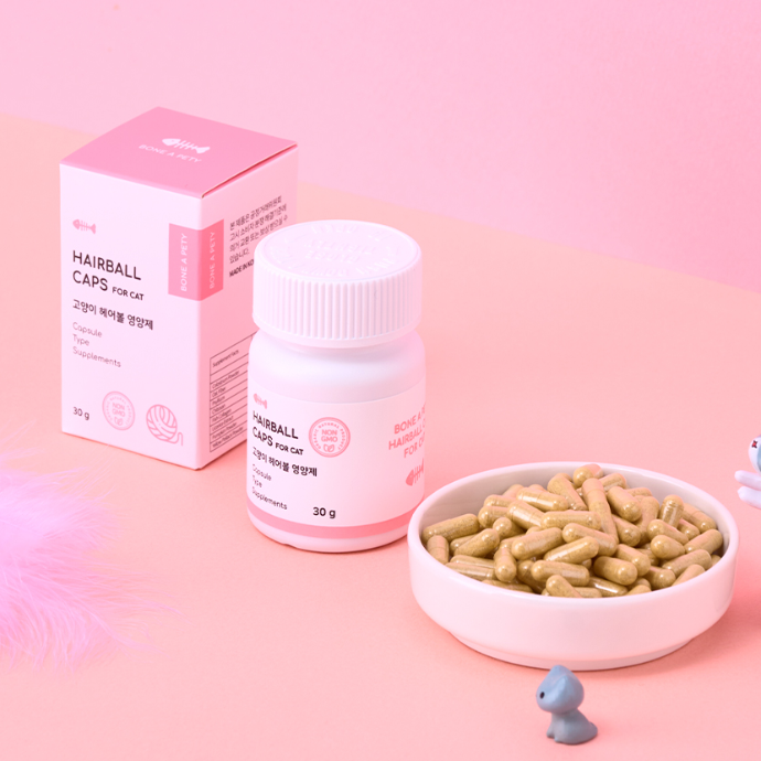 [정가 23,900원] 본아페티 헤어볼캡스 고양이 헤어볼 구토 영양제 블로그 체험단 모집