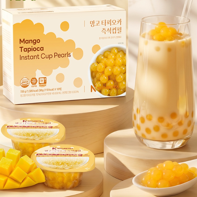 [쿠팡] 네이쳐티 망고타피오카 즉석컵펄 12개입 구매평